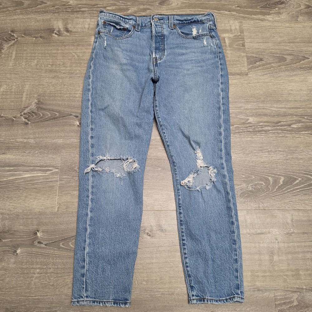 Levi's Premium Wedgie Jeans Women's 31 Distressed Ripped High Rise 31x27